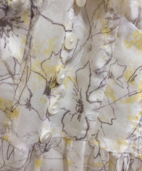 FRAY ID（フレイ アイディー）FRAY ID (フレイ アイディー) ラインフラワープリントカシュワンピース ベージュ サイズ:SIZE 1の古着・服飾アイテム