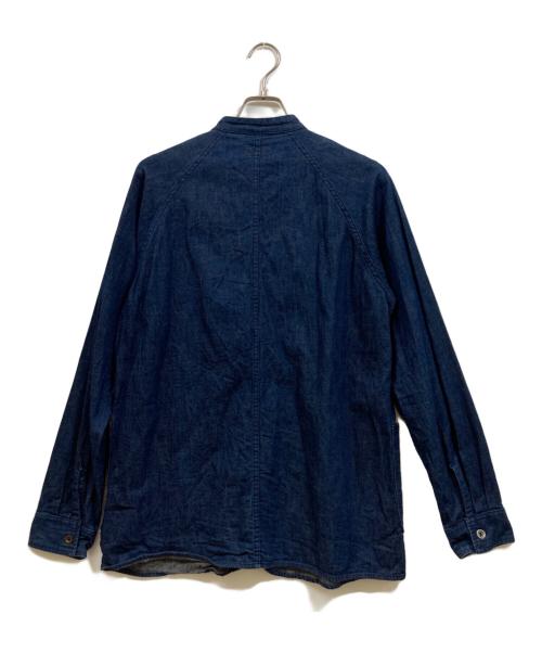 JAPAN BLUE JEANS（ジャパンブルージーンズ）JAPAN BLUE JEANS (ジャパンブルージーンズ) 8oz ミリタリー デニム ノーカラーシャツジャケット インディゴ サイズ:SIZE Lの古着・服飾アイテム