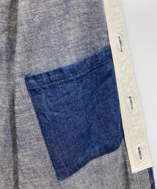 JAPAN BLUE JEANS（ジャパンブルージーンズ）JAPAN BLUE JEANS (ジャパンブルージーンズ) 8oz ミリタリー デニム ノーカラーシャツジャケット インディゴ サイズ:SIZE Lの古着・服飾アイテム