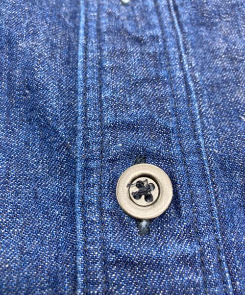 JAPAN BLUE JEANS（ジャパンブルージーンズ）JAPAN BLUE JEANS (ジャパンブルージーンズ) 8oz ミリタリー デニム ノーカラーシャツジャケット インディゴ サイズ:SIZE Lの古着・服飾アイテム