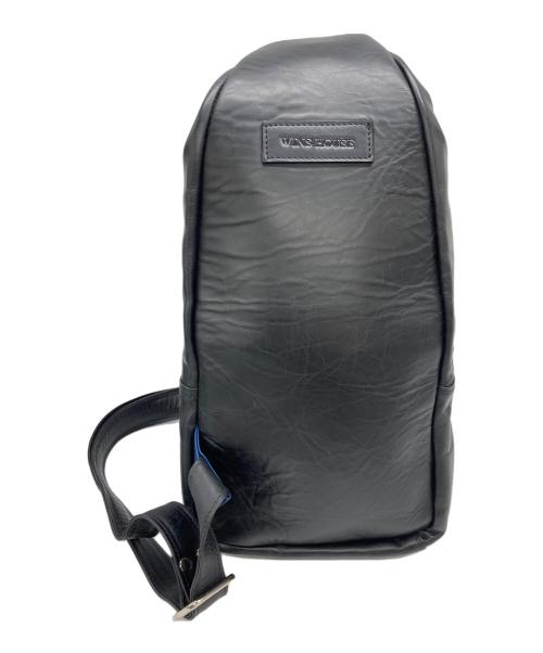 WINSHOUSE（ウインズハウス）WINSHOUSE (ウインズハウス) レザーボディーバッグ ブラックの古着・服飾アイテム
