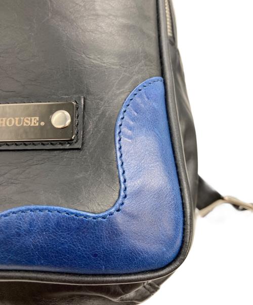 WINSHOUSE（ウインズハウス）WINSHOUSE (ウインズハウス) レザーボディーバッグ ブラックの古着・服飾アイテム