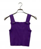 Ameri VINTAGEアメリヴィンテージ）の古着「MEDIDOUBLE LAYERED KNITTOP」｜バイオレット