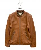 FREAK'S STOREフリークスストア）の古着「シングルライダースジャケット」｜ブラウン