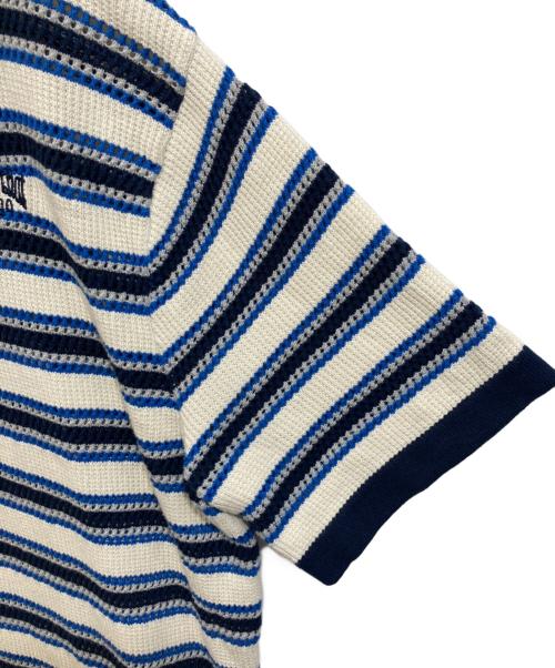 thisisneverthat（ディスイズネバーザット）thisisneverthat (ディスイズネバーザット) ニットポロシャツ ブルー サイズ:SIZE Lの古着・服飾アイテム