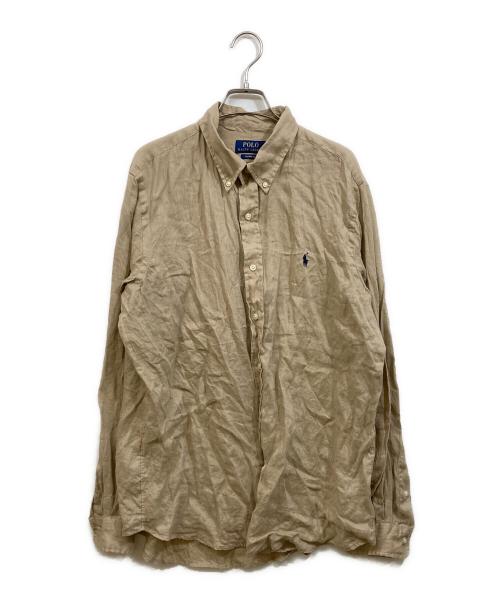 POLO RALPH LAUREN（ポロ・ラルフローレン）POLO RALPH LAUREN (ポロ・ラルフローレン) リネンシャツ ベージュ サイズ:SIZE Lの古着・服飾アイテム