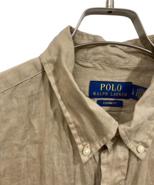 POLO RALPH LAUREN（ポロ・ラルフローレン）POLO RALPH LAUREN (ポロ・ラルフローレン) リネンシャツ ベージュ サイズ:SIZE Lの古着・服飾アイテム