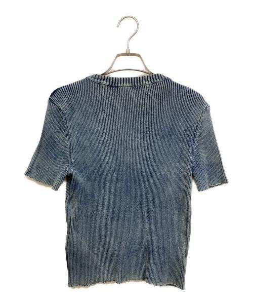 DIESEL（ディーゼル）DIESEL (ディーゼル) メタルロゴS/Sニット インディゴ サイズ:SIZE Lの古着・服飾アイテム