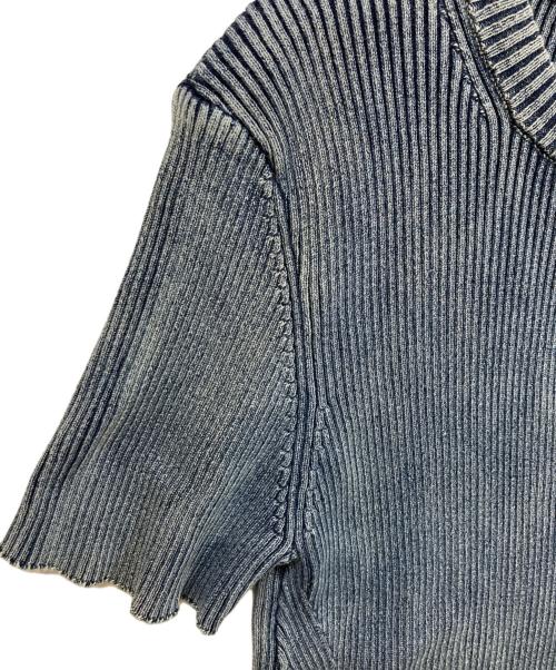 DIESEL（ディーゼル）DIESEL (ディーゼル) メタルロゴS/Sニット インディゴ サイズ:SIZE Lの古着・服飾アイテム