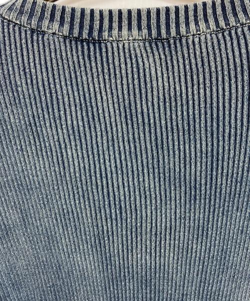 DIESEL（ディーゼル）DIESEL (ディーゼル) メタルロゴS/Sニット インディゴ サイズ:SIZE Lの古着・服飾アイテム