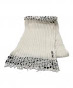 MARNIマルニ）の古着「ウールロゴ刺繍マフラー」｜アイボリー