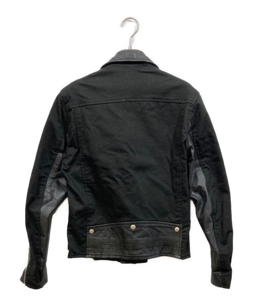 JIMSINN（ジムズイン）JIMSINN (ジムズイン) 切替レザーダブルライダースジャケット ブラック サイズ:SIZE 34の古着・服飾アイテム