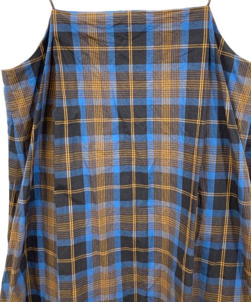 Curensology（カレンソロジー）Curensology (カレンソロジー) チェックコットンキャミソールワンピース ブルー サイズ:SIZE Freeの古着・服飾アイテム