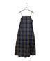 Curensology（カレンソロジー）の古着「チェックコットンキャミソールワンピース」｜ブルー