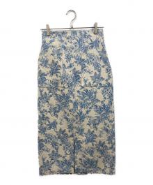 ROPE（ロペ）の古着「【DEVEAUX】ジャカードポケット付きタイトスカート」｜スカイブルー