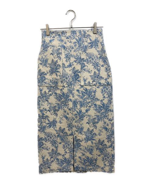 ROPE（ロペ）ROPE (ロペ) 【DEVEAUX】ジャカードポケット付きタイトスカート スカイブルー サイズ:SIZE 96cm (W38)の古着・服飾アイテム