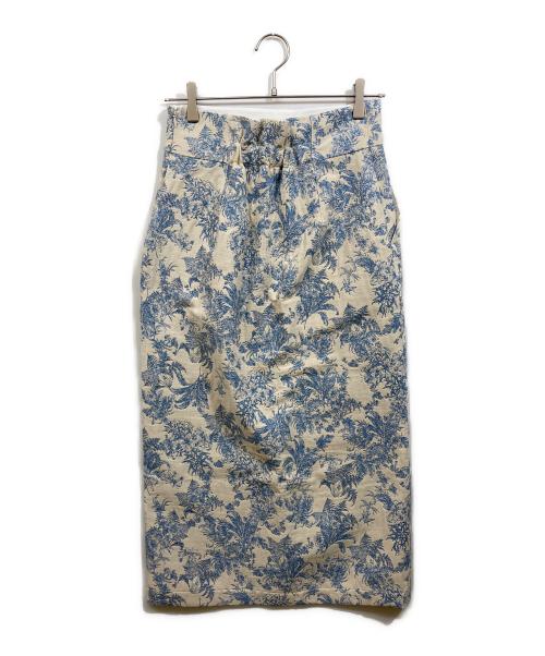 ROPE（ロペ）ROPE (ロペ) 【DEVEAUX】ジャカードポケット付きタイトスカート スカイブルー サイズ:SIZE 96cm (W38)の古着・服飾アイテム