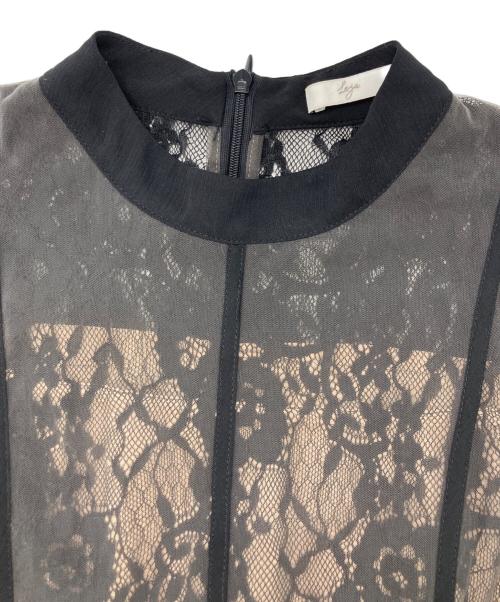 LeJa（レジャ）LeJa (レジャ) ハイウエストチュールレースAラインワンピースドレス」 ブラック サイズ:Mの古着・服飾アイテム