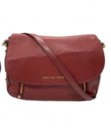 MICHAEL KORS（マイケル・コース）の古着「BEDFORD LEGACY MEDIUM PEBBLED LEATHER SHOULDER BAG」｜ボルドー