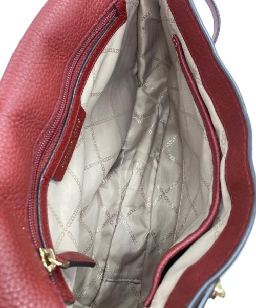 MICHAEL KORS（マイケル・コース）MICHAEL KORS (マイケルコース) BEDFORD LEGACY MEDIUM PEBBLED LEATHER SHOULDER BAG ボルドーの古着・服飾アイテム