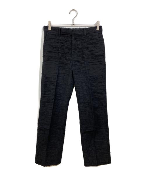 JOHN LAWRENCE SULLIVAN（ジョン ローレンス サリバン）JOHN LAWRENCE SULLIVAN (ジョン ローレンス サリバン) WOOL STRAIGHT TROUSERS ブラック サイズ:44の古着・服飾アイテム