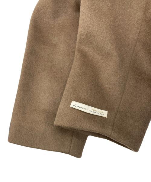 JOURNAL STANDARD relume（ジャーナルスタンダード レリューム）JOURNAL STANDARD relume (ジャーナルスタンダード レリューム) 別注LANAWOOL140ノーカラーVネックコート ベージュ サイズ:38の古着・服飾アイテム