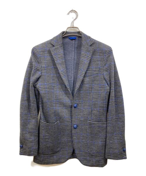 L.B.M.1911（エルビーエム1911）L.B.M.1911 (エルビーエム1911) チェックテーラードジャケット グレー×ブルー サイズ:46Jの古着・服飾アイテム