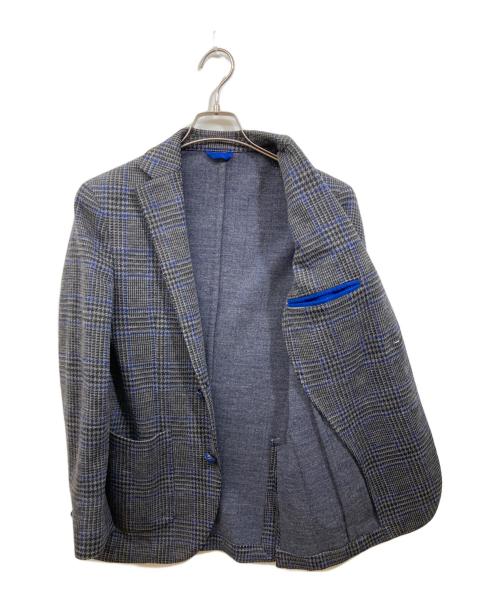 L.B.M.1911（エルビーエム1911）L.B.M.1911 (エルビーエム1911) チェックテーラードジャケット グレー×ブルー サイズ:46Jの古着・服飾アイテム