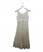 GRACE CONTINENTAL（グレースコンチネンタル）の古着「レース刺繍ロングワンピース」｜ホワイト