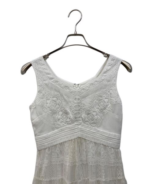 GRACE CONTINENTAL（（グレースコンチネンタル）GRACE CONTINENTAL (グレースコンチネンタル) レース刺繍ロングワンピース ホワイト サイズ:SIZE 36の古着・服飾アイテム