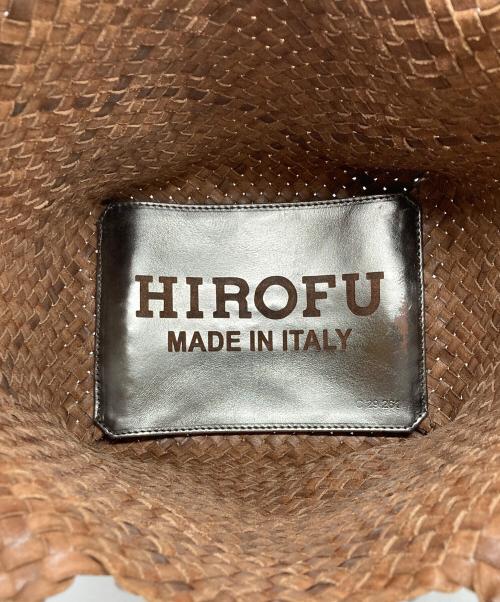 HIROFU（ヒロフ）HIROFU (ヒロフ) レザーメッシュトートバッグ ブラウンの古着・服飾アイテム