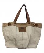 BURBERRY BLUE LABELバーバリーロンドンブルーレーベル）の古着「デニムトートバッグ」｜ベージュ