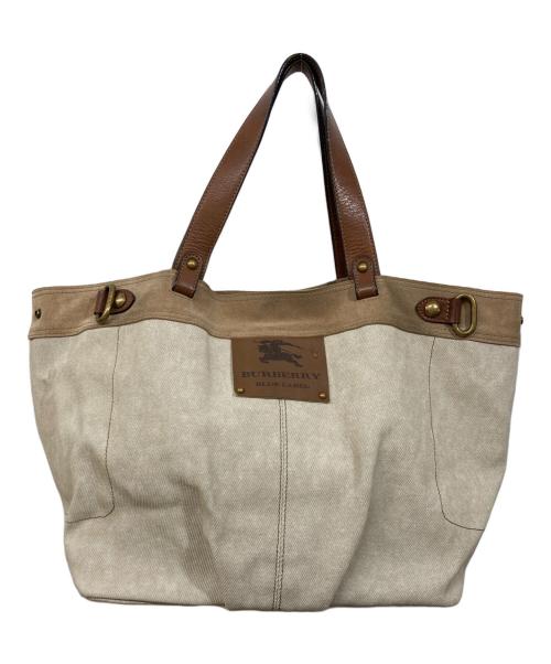 BURBERRY BLUE LABEL（バーバリー ブルー レーベル）BURBERRY BLUE LABEL (バーバリーロンドンブルーレーベル) デニムトートバッグ ベージュの古着・服飾アイテム