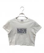 MARITHE+FRANCOIS GIRBAUDマリテフランソワジルボー）の古着「クロップドロゴTシャツ」｜ホワイト