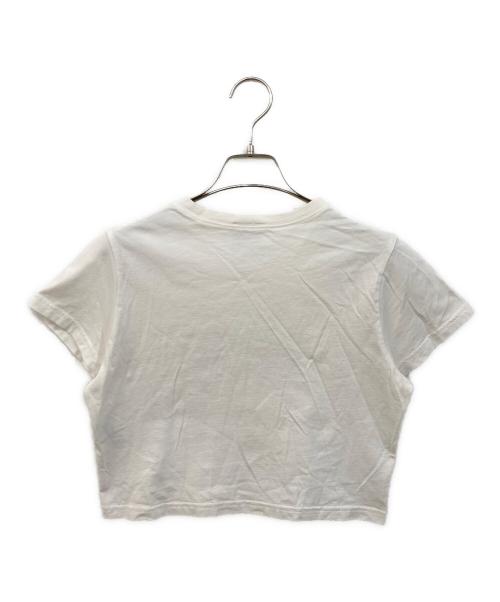 MARITHE+FRANCOIS GIRBAUD（マリテフランソワジルボー）MARITHE+FRANCOIS GIRBAUD (マリテフランソワジルボー) クロップドロゴTシャツ ホワイト サイズ:SIZE Sの古着・服飾アイテム