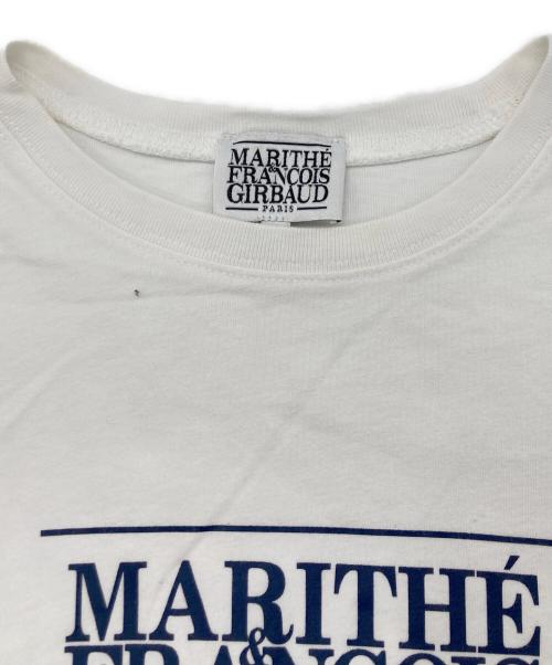 MARITHE+FRANCOIS GIRBAUD（マリテフランソワジルボー）MARITHE+FRANCOIS GIRBAUD (マリテフランソワジルボー) クロップドロゴTシャツ ホワイト サイズ:SIZE Sの古着・服飾アイテム
