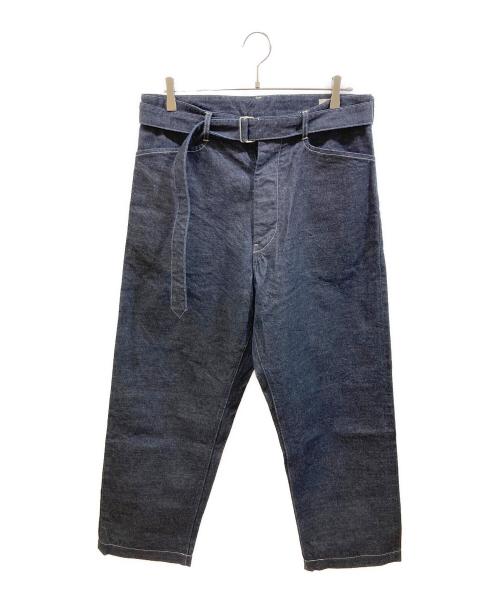 BLURHMS（ブラームス）BLURHMS (ブラームス) 12.9oz Denim Long Belted Pants インディゴ サイズ:3の古着・服飾アイテム