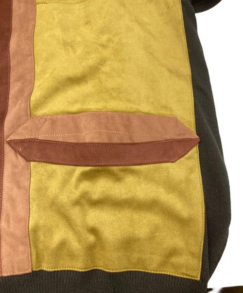 The DUFFER N NEPHEWS（ザ・ダファー・アンド・ネフューズ）The DUFFER N NEPHEWS (ザ・ダファー・アンド・ネフューズ) ヤーディーカーディー ポロ カーディガン ブラウン サイズ:Lの古着・服飾アイテム