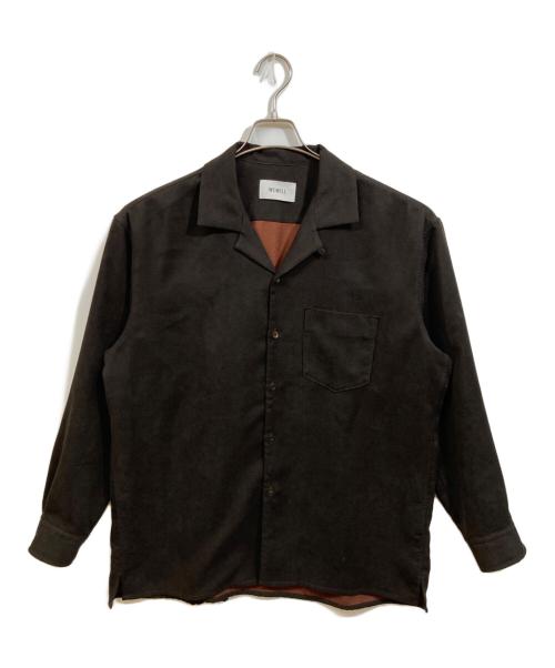 WEWILL（ウィーウィル）WEWILL (ウィーウィル) LS OPEN COLLAR DT SHIRT ブラウン サイズ:2の古着・服飾アイテム