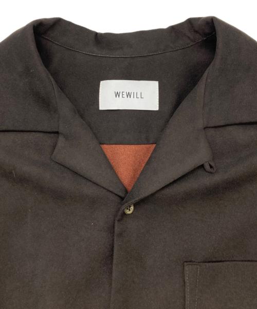 WEWILL（ウィーウィル）WEWILL (ウィーウィル) LS OPEN COLLAR DT SHIRT ブラウン サイズ:2の古着・服飾アイテム
