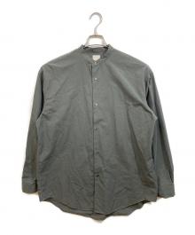 Phlannel（フランネル）の古着「バンドカラーシャツ」｜オリーブ