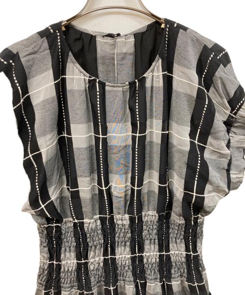 CELFORD（セルフォード）CELFORD (セルフォード) ロングマキシ丈チェックワンピース ブラック サイズ:	SIZE 38の古着・服飾アイテム