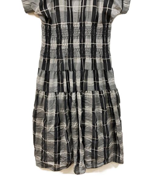 CELFORD（セルフォード）CELFORD (セルフォード) ロングマキシ丈チェックワンピース ブラック サイズ:	SIZE 38の古着・服飾アイテム