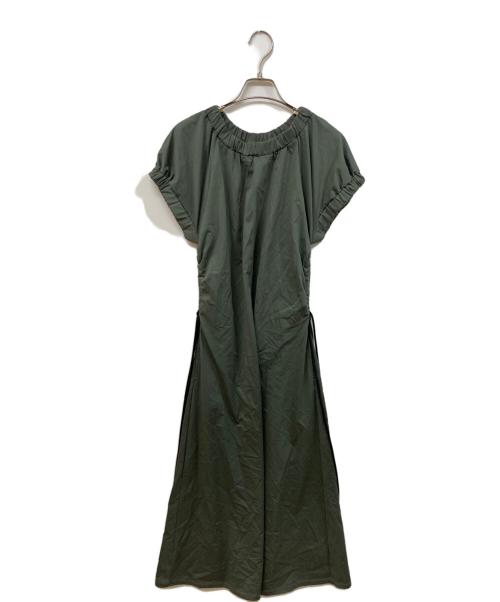 LANVIN en Bleu（ランバンオンブルー）LANVIN en Bleu (ランバンオンブルー) デザインワンピース グリーン サイズ:SIZE 38の古着・服飾アイテム