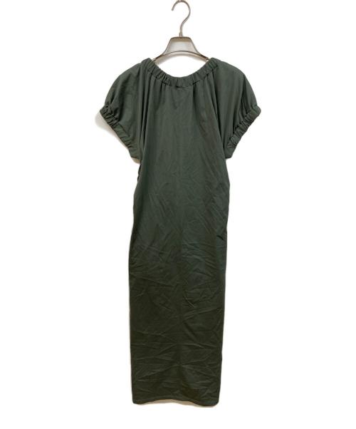 LANVIN en Bleu（ランバンオンブルー）LANVIN en Bleu (ランバンオンブルー) デザインワンピース グリーン サイズ:SIZE 38の古着・服飾アイテム