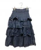 SEE BY CHLOEシーバイクロエ）の古着「デニムフリルスカート」｜インディゴ
