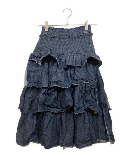SEE BY CHLOE（シーバイクロエ）SEE BY CHLOE (シーバイクロエ) デニムフリルスカート インディゴ サイズ:SIZE 34の古着・服飾アイテム