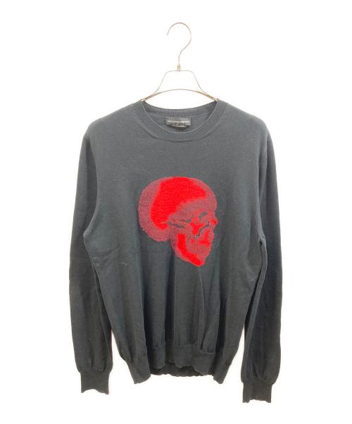 ALEXANDER McQUEEN（アレキサンダーマックイーン）ALEXANDER McQUEEN (アレキサンダーマックイーン) SKULL INTARSIA CREW KNIT ブラック サイズ:Mの古着・服飾アイテム