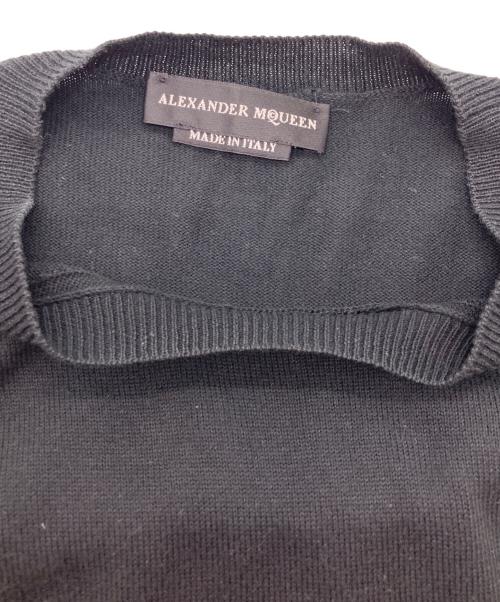 ALEXANDER McQUEEN（アレキサンダーマックイーン）ALEXANDER McQUEEN (アレキサンダーマックイーン) SKULL INTARSIA CREW KNIT ブラック サイズ:Mの古着・服飾アイテム