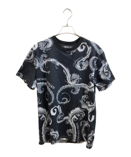 VERSACE（ヴェルサーチェ）VERSACE (ヴェルサーチェ) スリムフィット Tシャツ ブラック サイズ:Lの古着・服飾アイテム